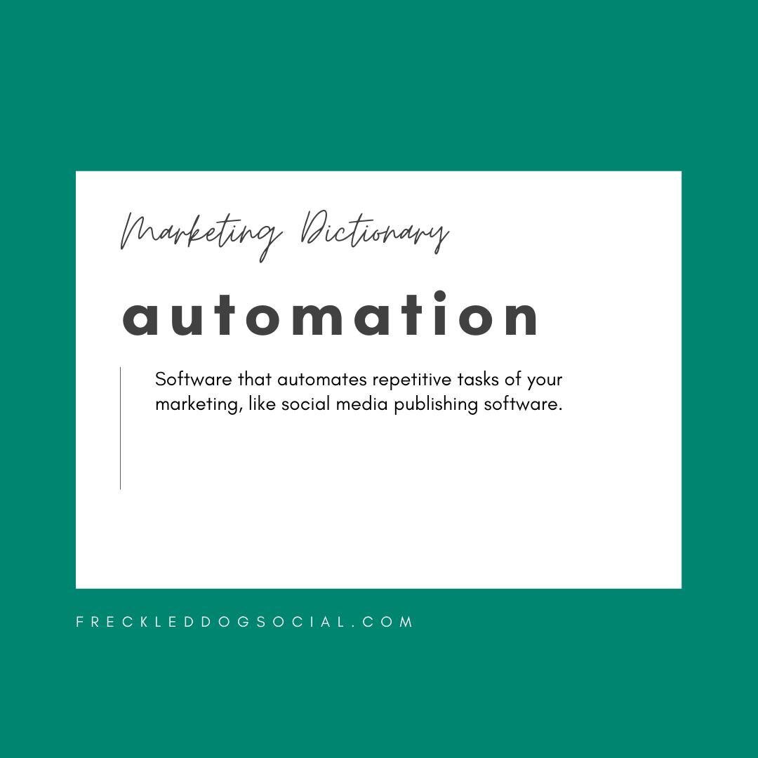 What is Automation?⁠
⁠
Software that automates pieces of your marketing, like a social media publishing software. AKA how you keep your sanity when trying to promote your small business.⁠
.⁠
.⁠
.⁠
⁠
#denver #denvermarketing #freckleddogsocial #digita