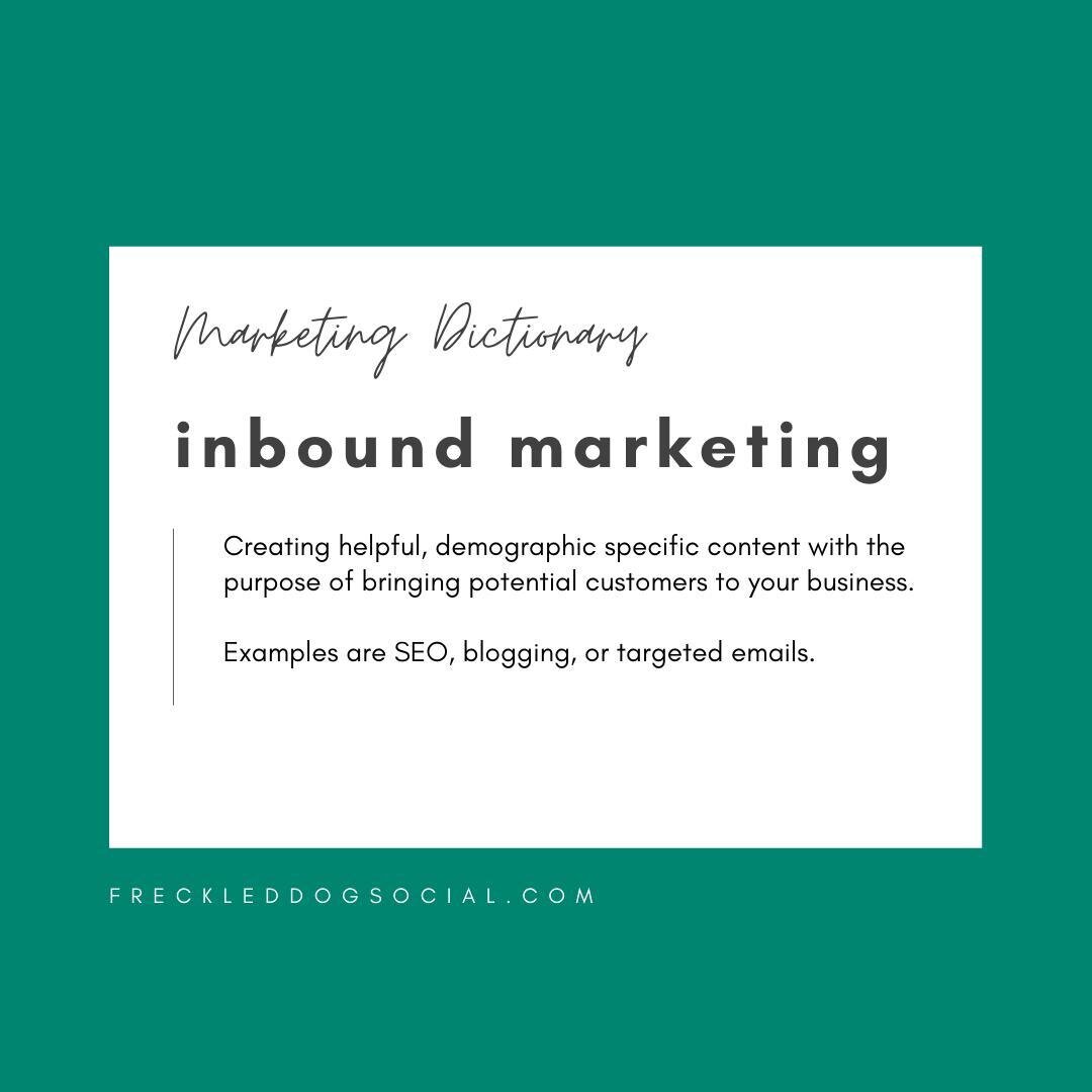 What is inbound marketing?⁠
⁠
Inbound marketing is when you create specific content for a very specific demographic with the intention of bringing potential customers into your business, like blog posts, targeted ads, or SEO.⁠
.⁠
.⁠
.⁠
⁠
#denver #den