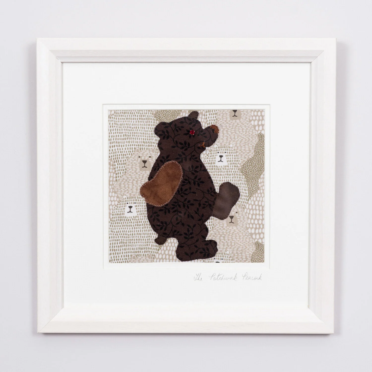 Bashful Bear €45 6”x6” in an 8”x8” frame