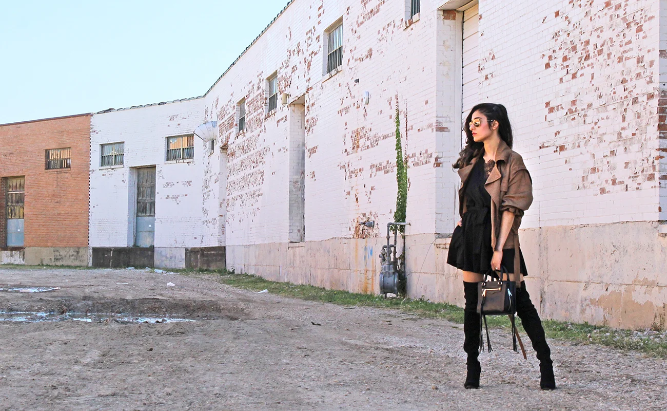 In Flight | Big Sleeves and Black Lace