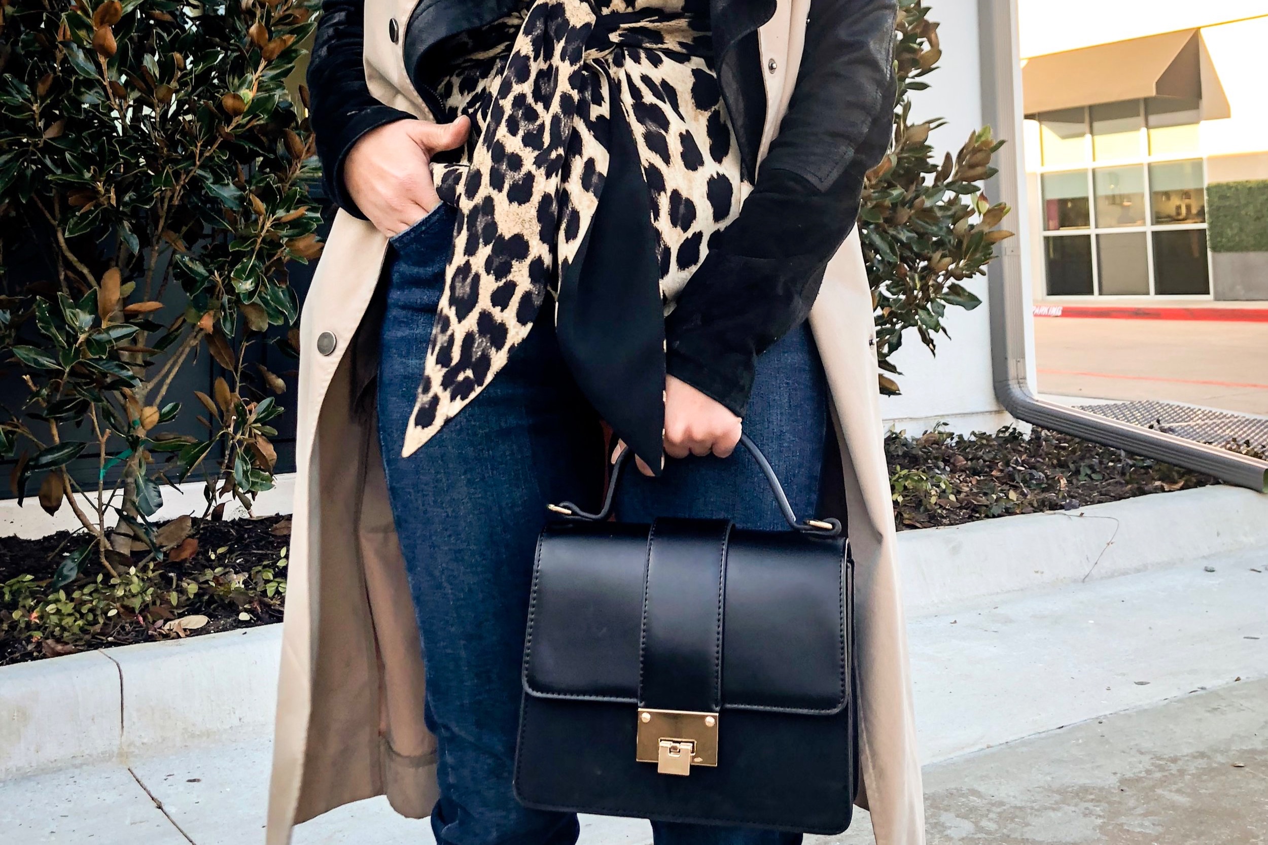 Shirin Askari | Leopard Print Top with Layered Jacket