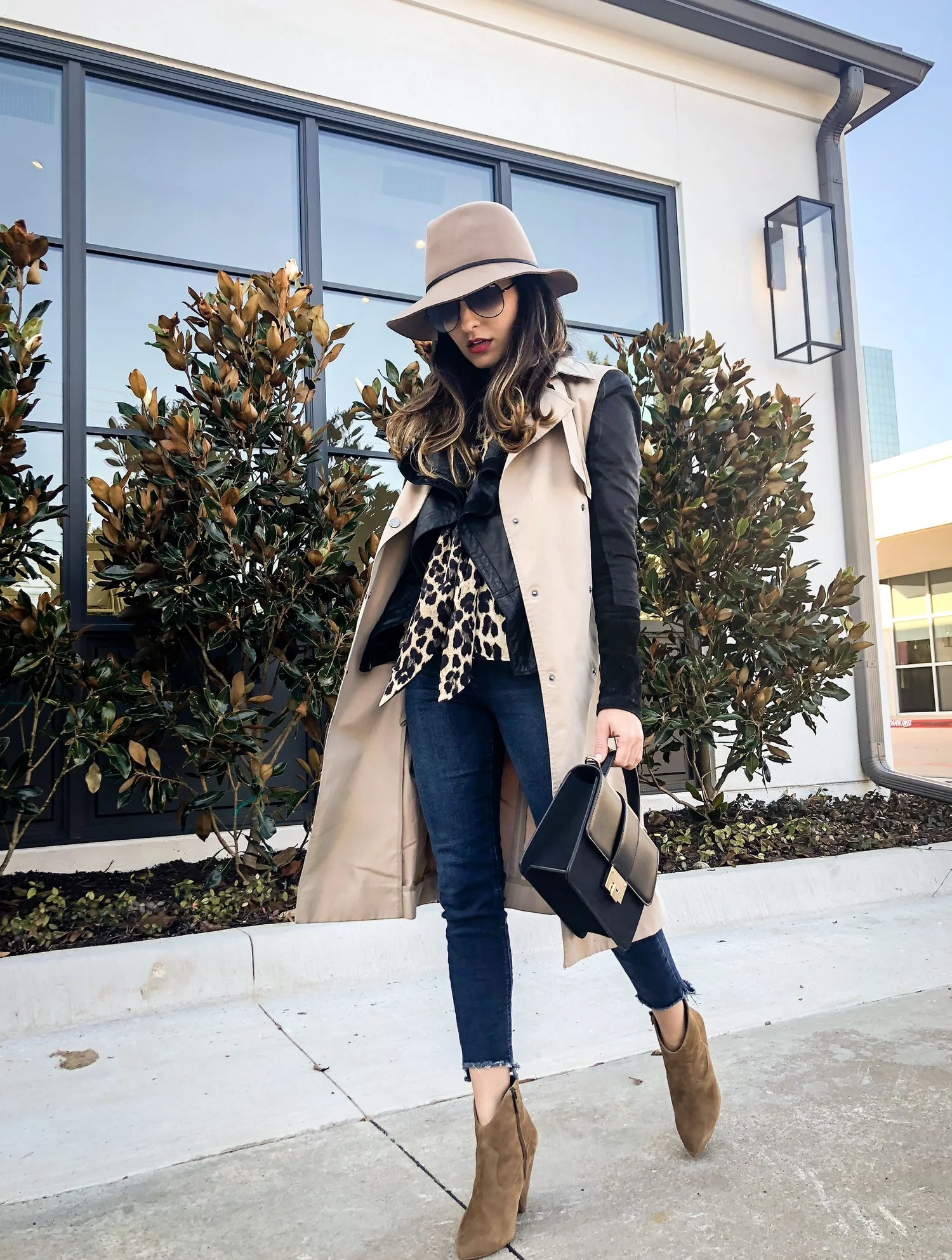 Leopard || Print top with Layered Jacket