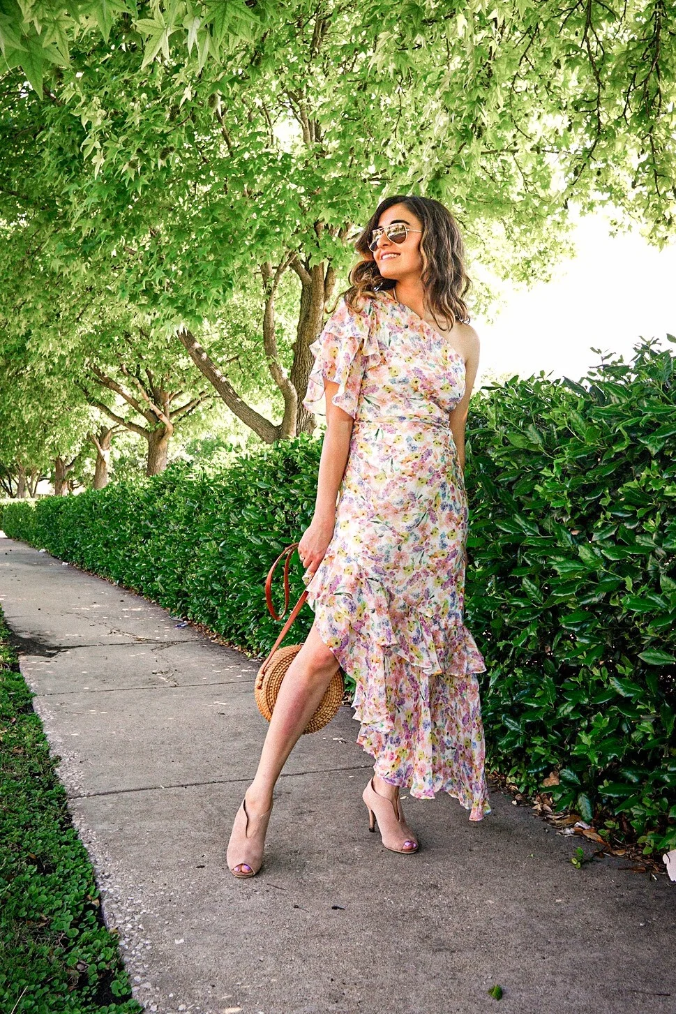 Frilly Florals || Pastel Chiffon Dress
