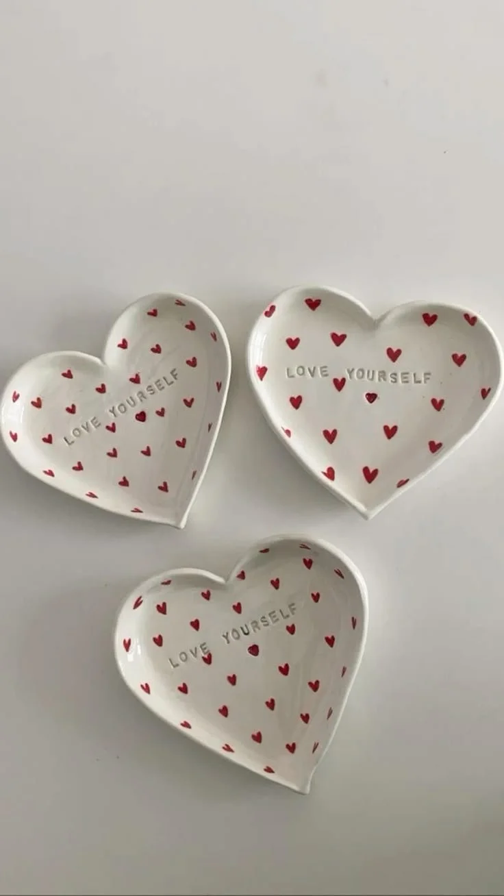 Valentine’s aesthetic, valentines day, valentine pottery,cute plates,heart,coquette,gift ideas.jpg