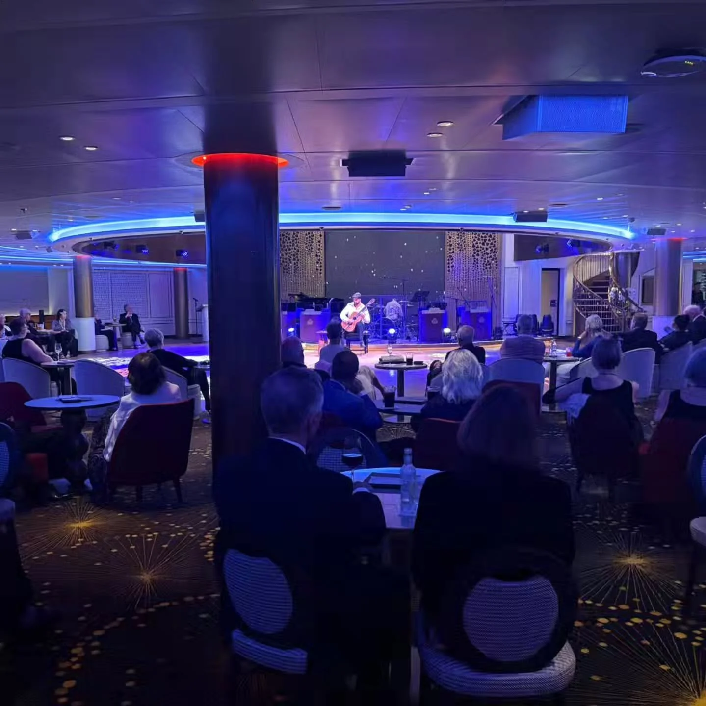 Loved performing on board Cunard's newest Queen (Anne) on Thursday evening. I'll play more concerts over the next few days as we sail back to England. 

Fantastic audience, beautiful vessel, and sailing in the glorious Mediterranean. Made even more s