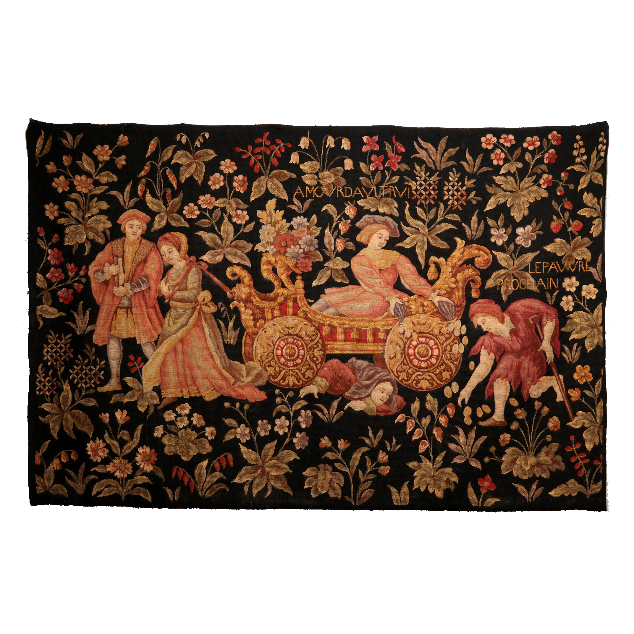 20TH CENTURY FRENCH GARDEN TAPESTRY