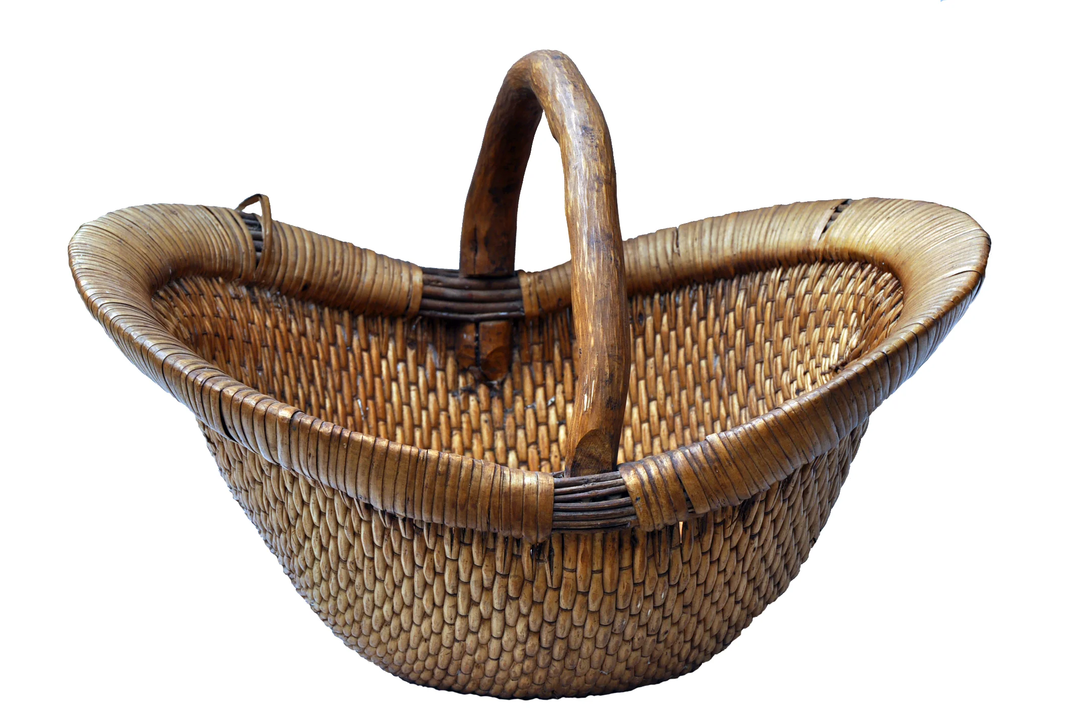 Antique Asian Woven Basket from China