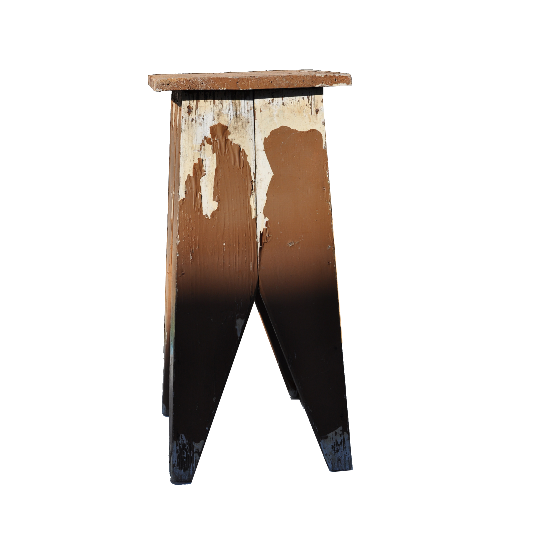 Rustic Folk Art Stool