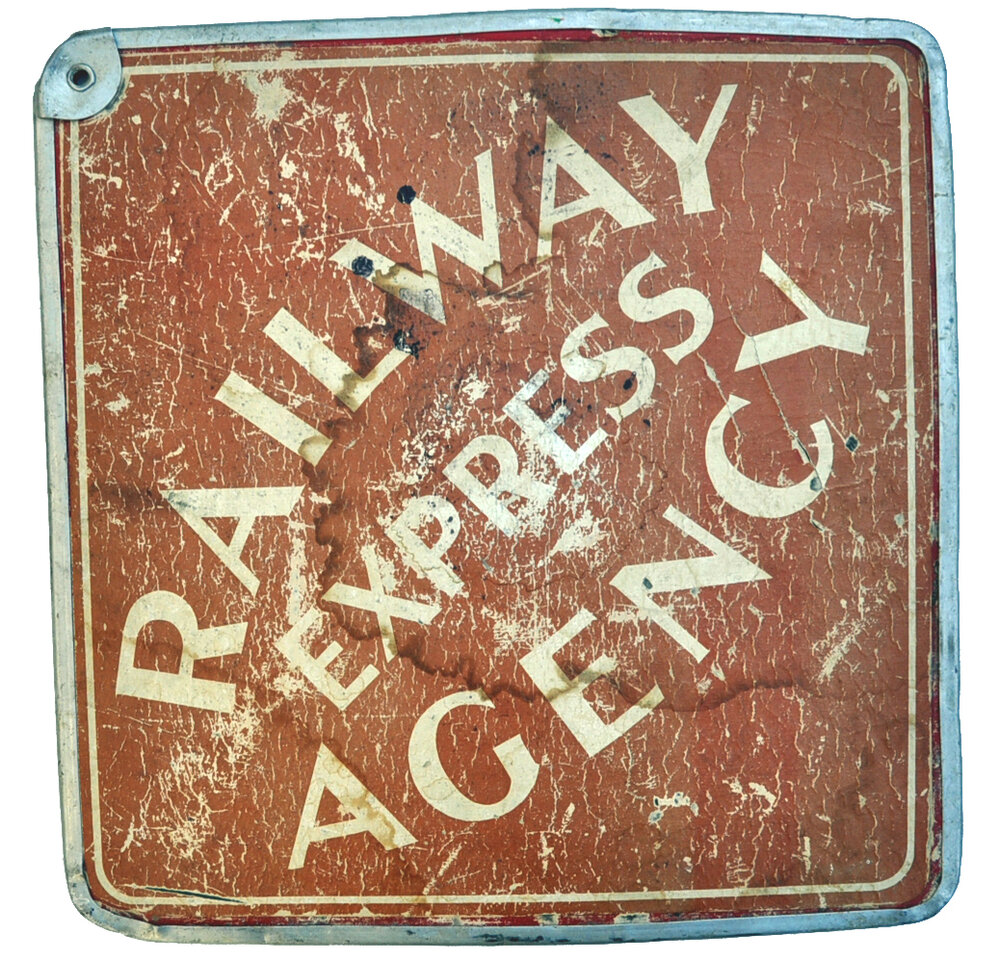 Vintage two sided Rail Road Sign