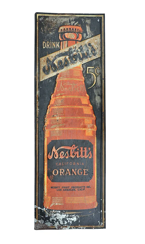 Vintage Original Nesbitt's Orange Soda Sign Advertising 1946 huge beautiful