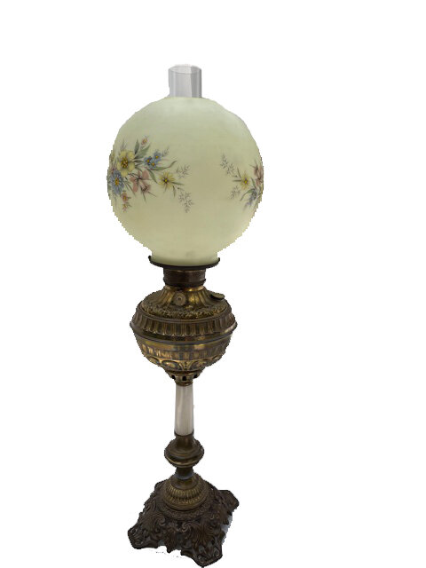 Vintage Brass Oil Lamp, Circa 1820