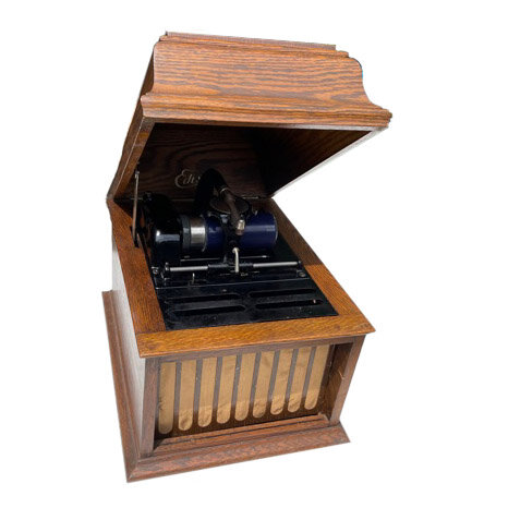 Edison Amberola 30 Wax Cylinder Record Phonograph Player Runs Victr