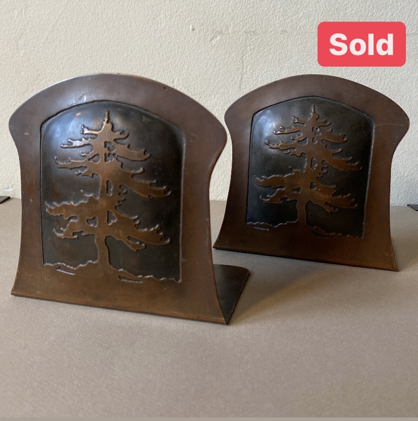 Arts &amp; Crafts Pine Tree Bookends