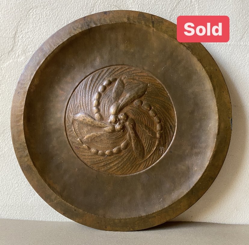 Arts & Crafts Copper Dragonfly Charger