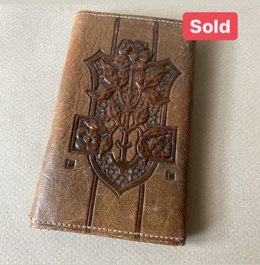 Arts &amp; Crafts Leather Notepad Wallet