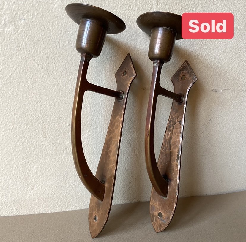 Gustav Stickley Copper Sconces