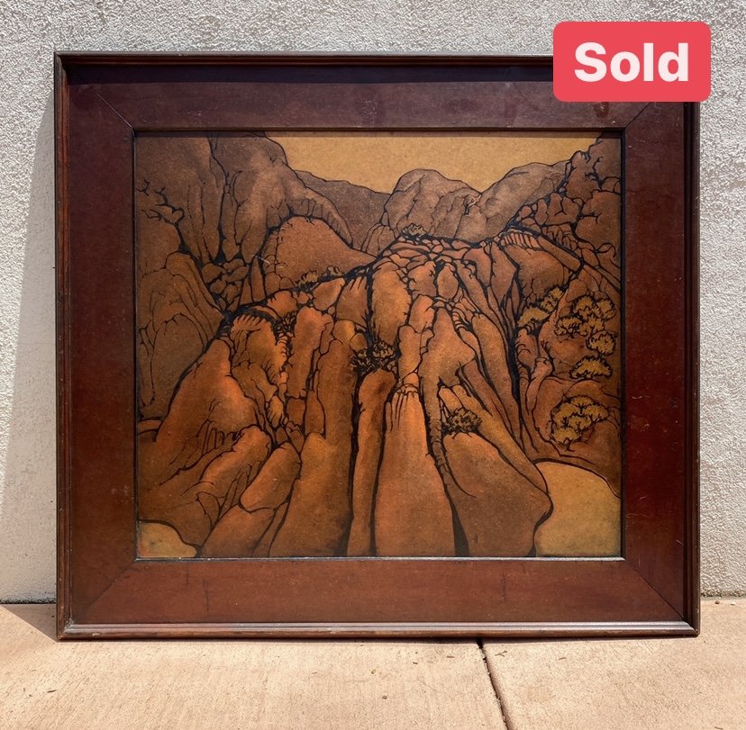 Arts &amp; Crafts Desert Oil Painting