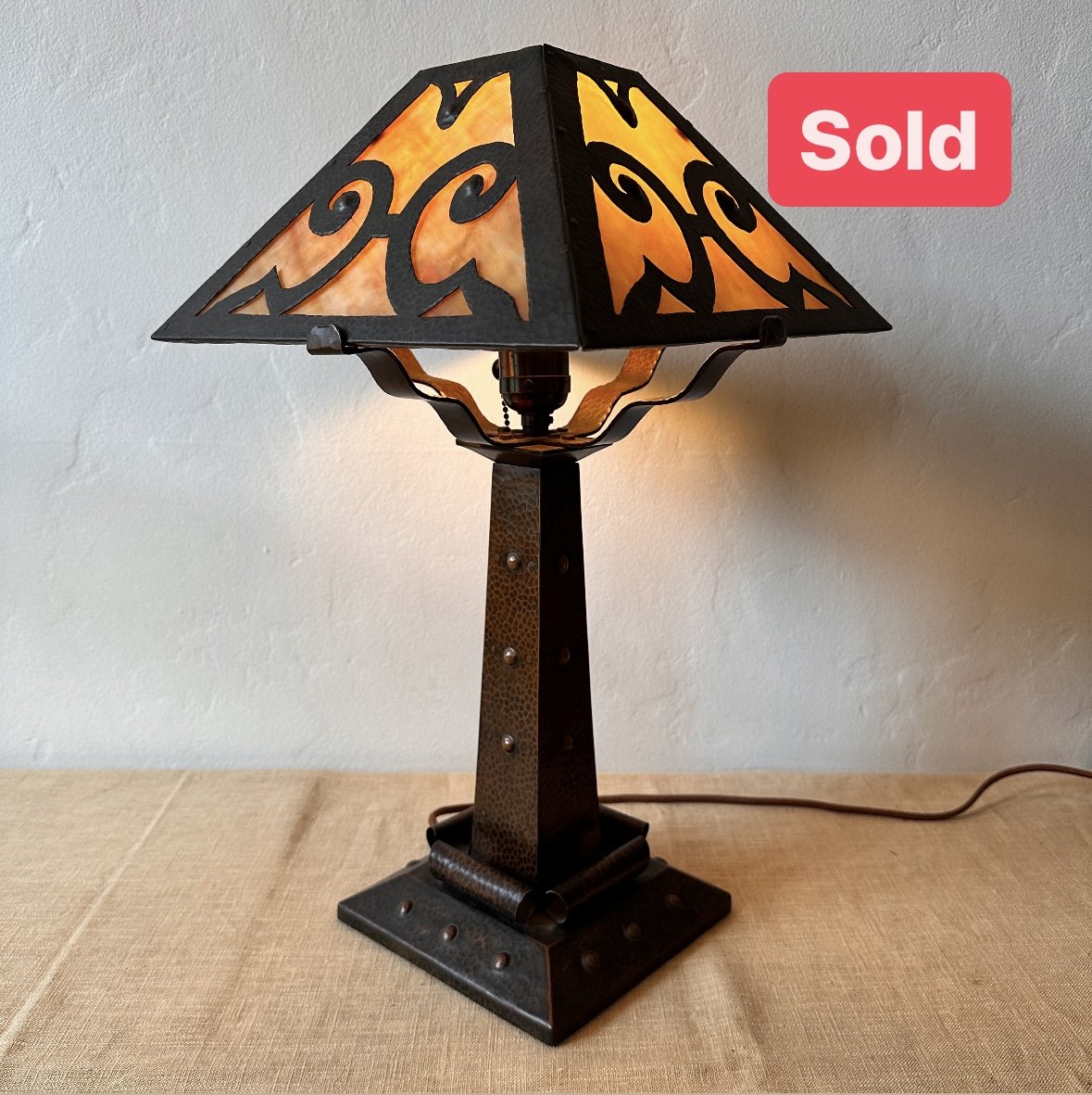 Benedict Art Studio Copper Lamp