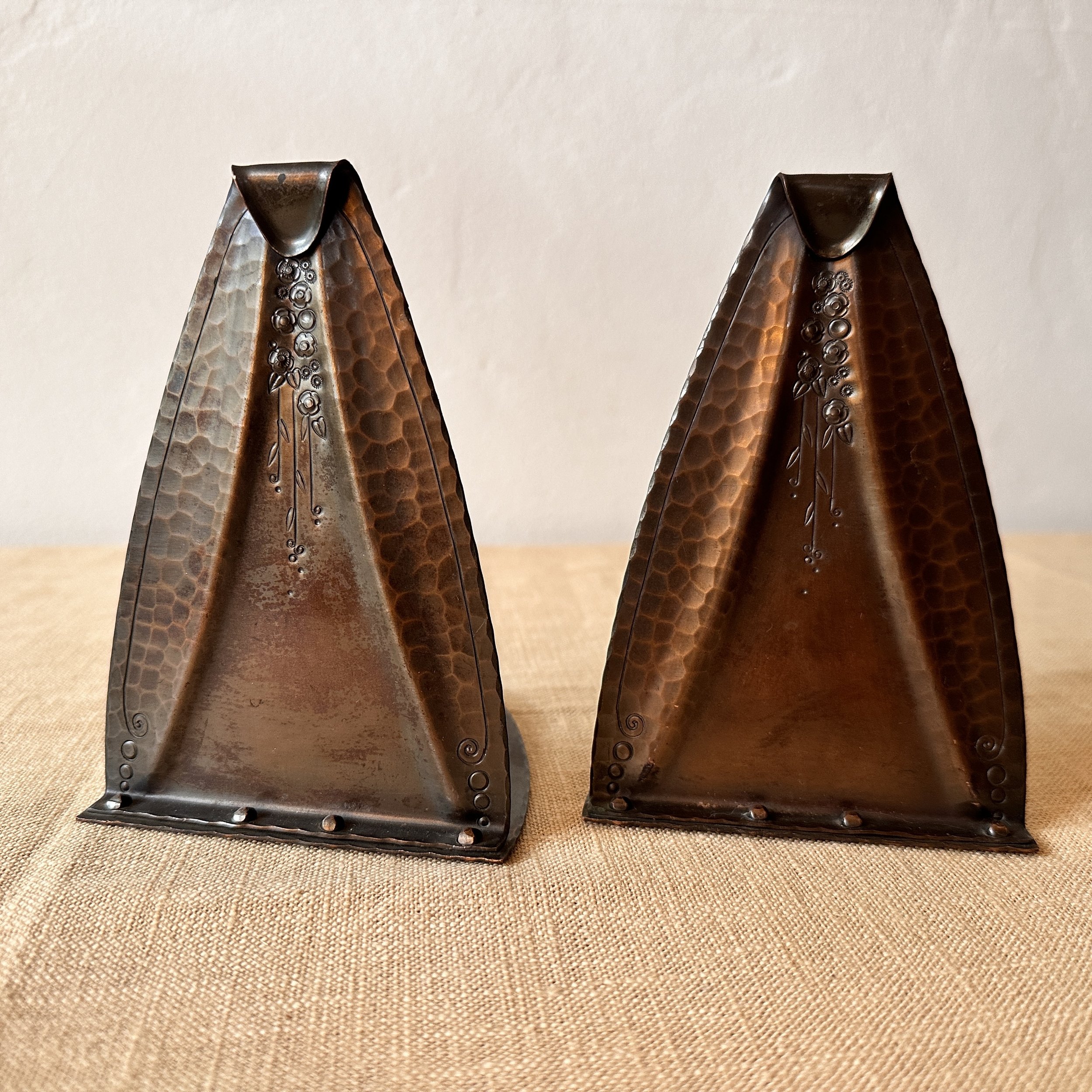 Roycroft Copper Bookends