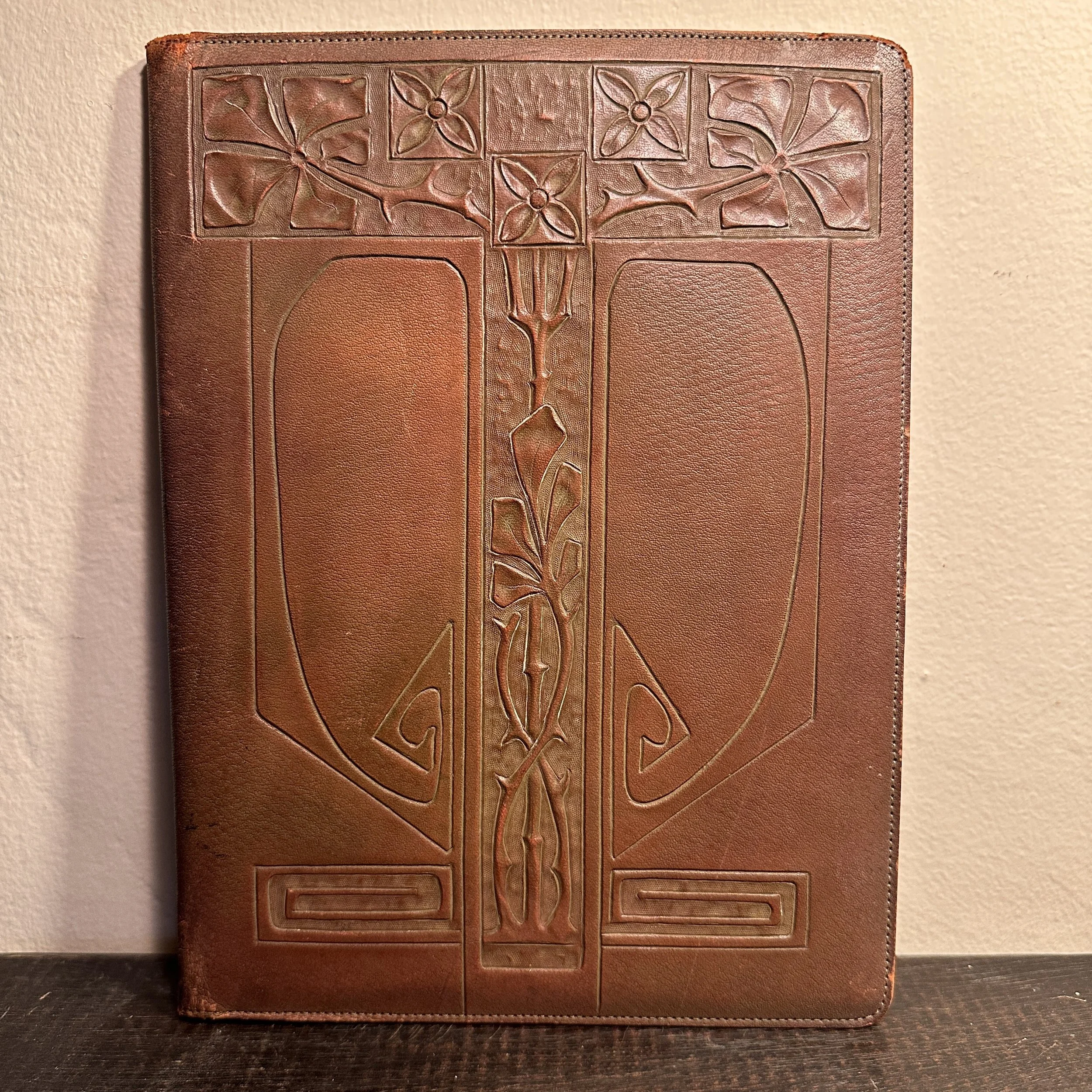 George ScheideMantel Roycroft Leather Frame