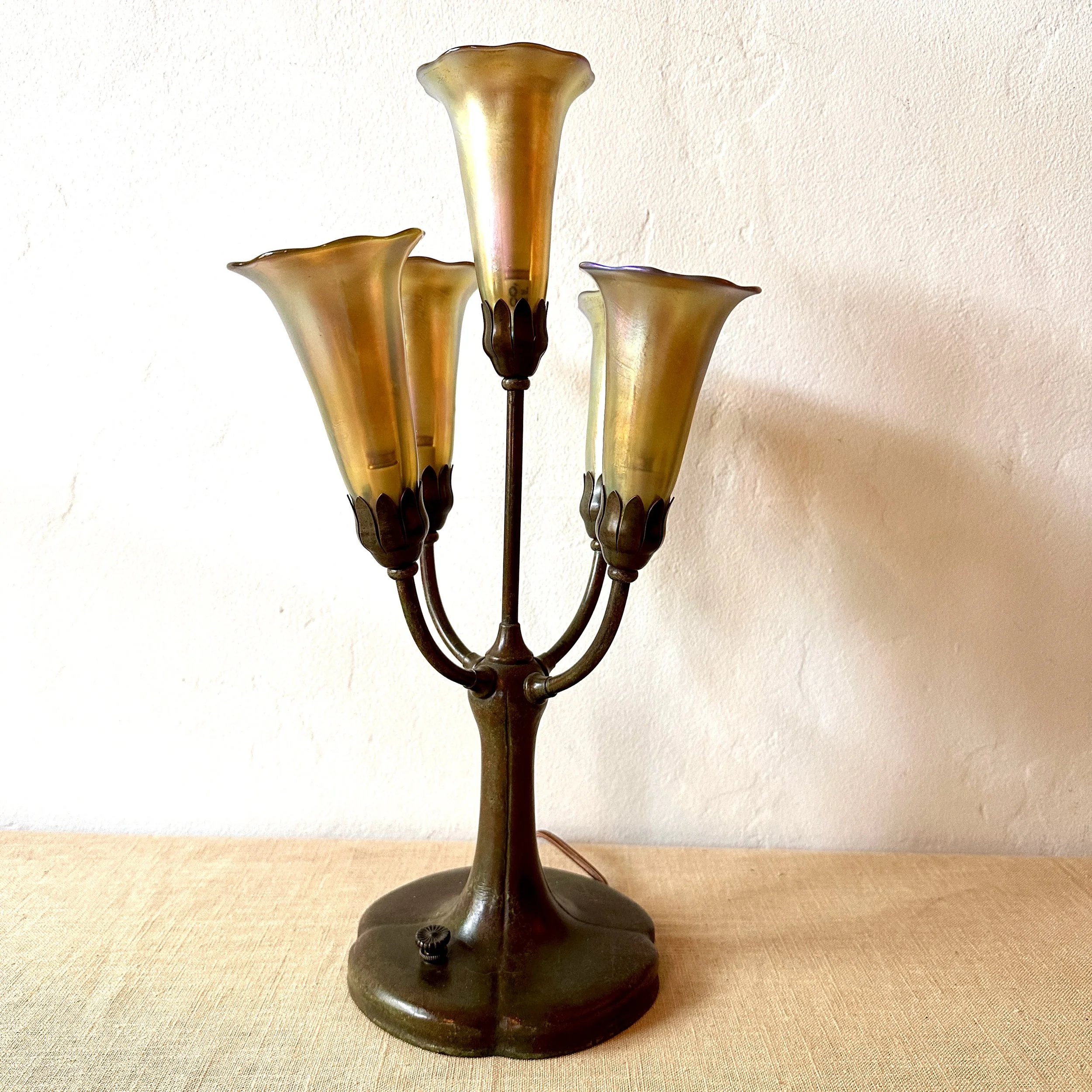 American Art Nouveau Lily Lamp