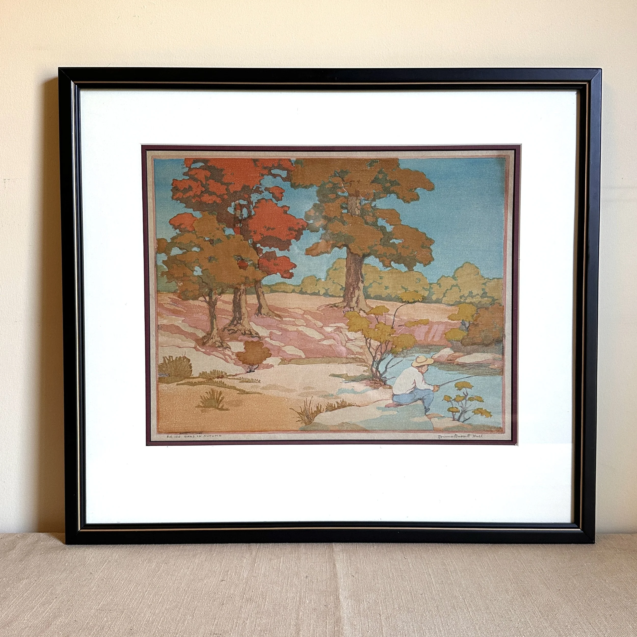 Norma Bassett Hall Woodblock