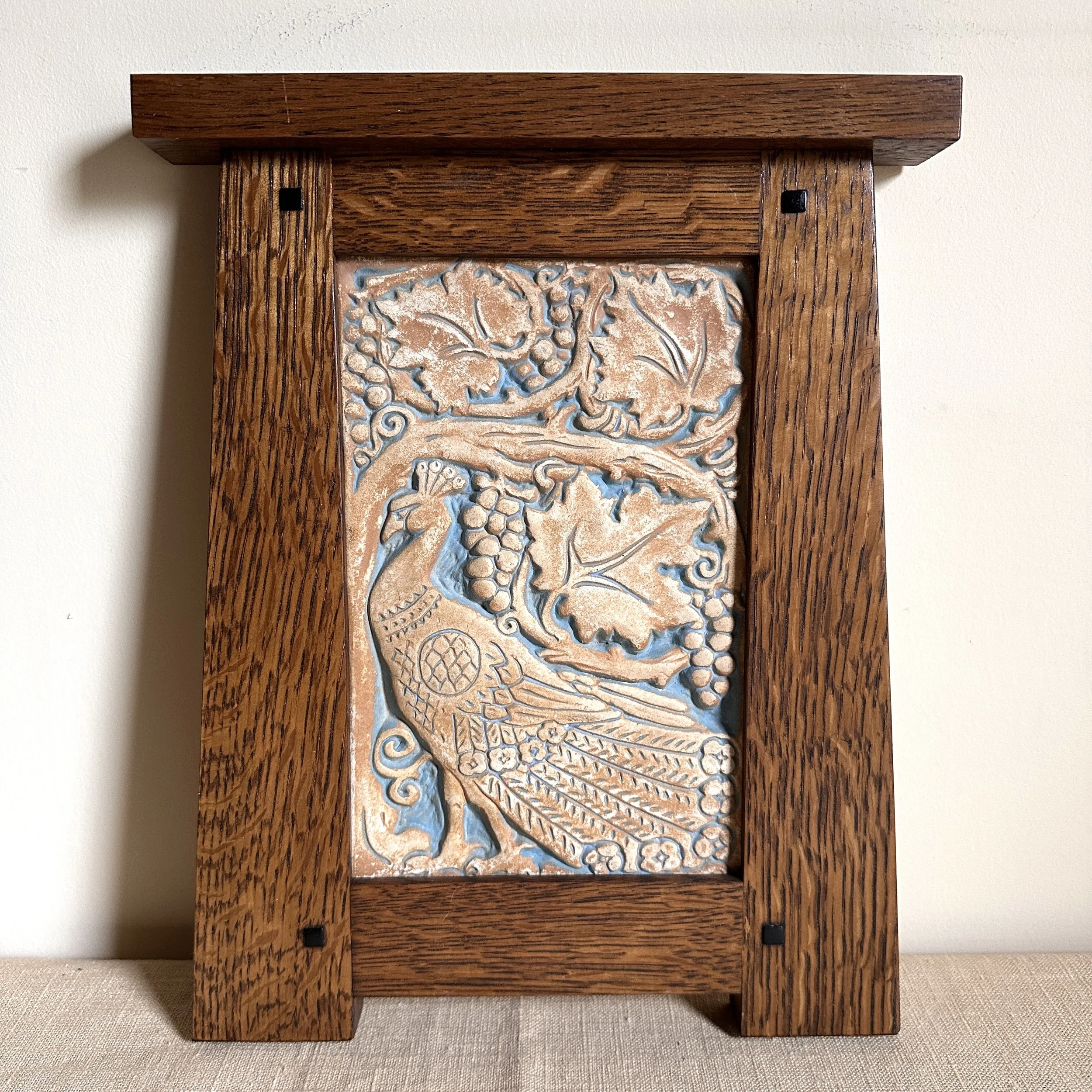 Batchelder Peacock Tile