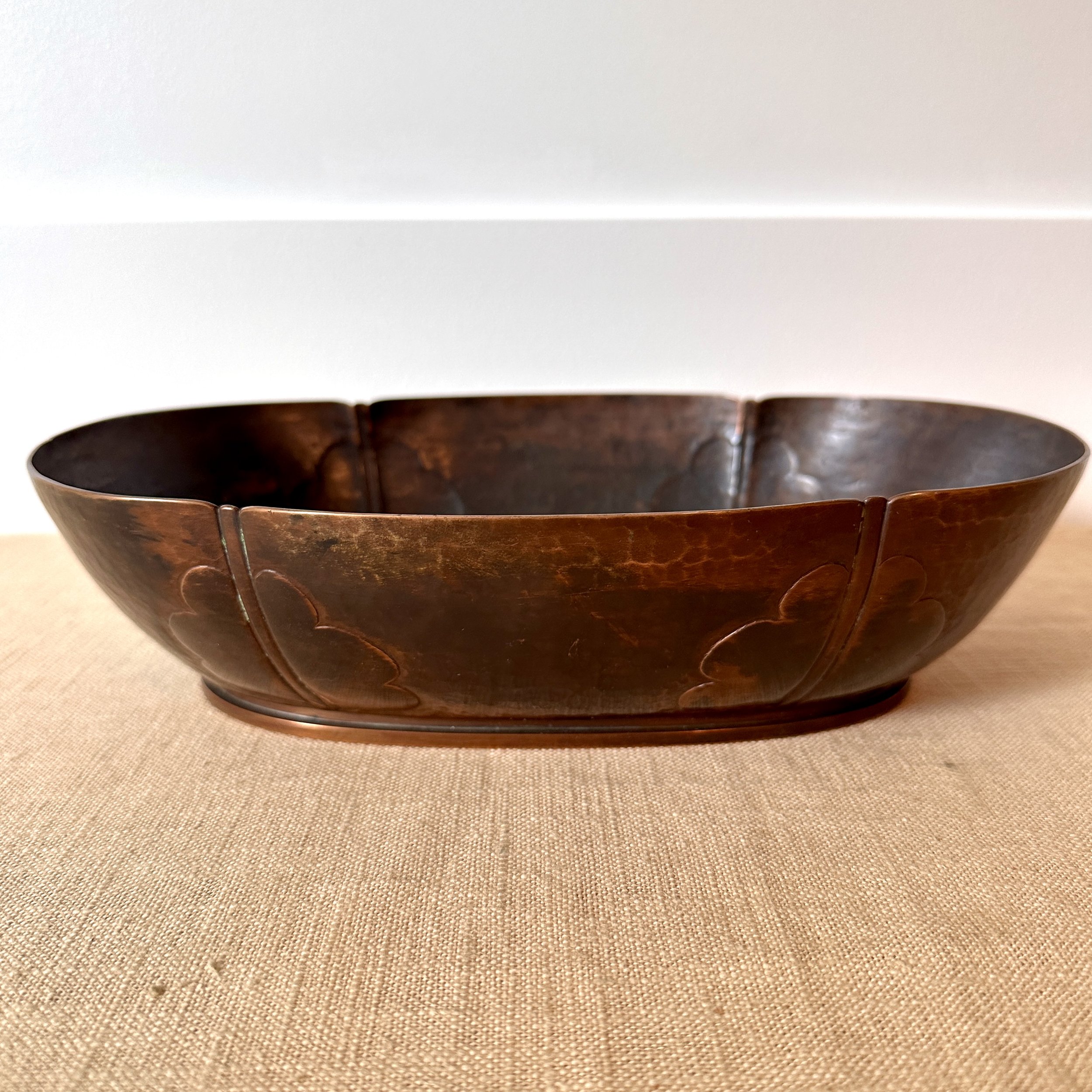 Art Deco Copper Fruit Bowl