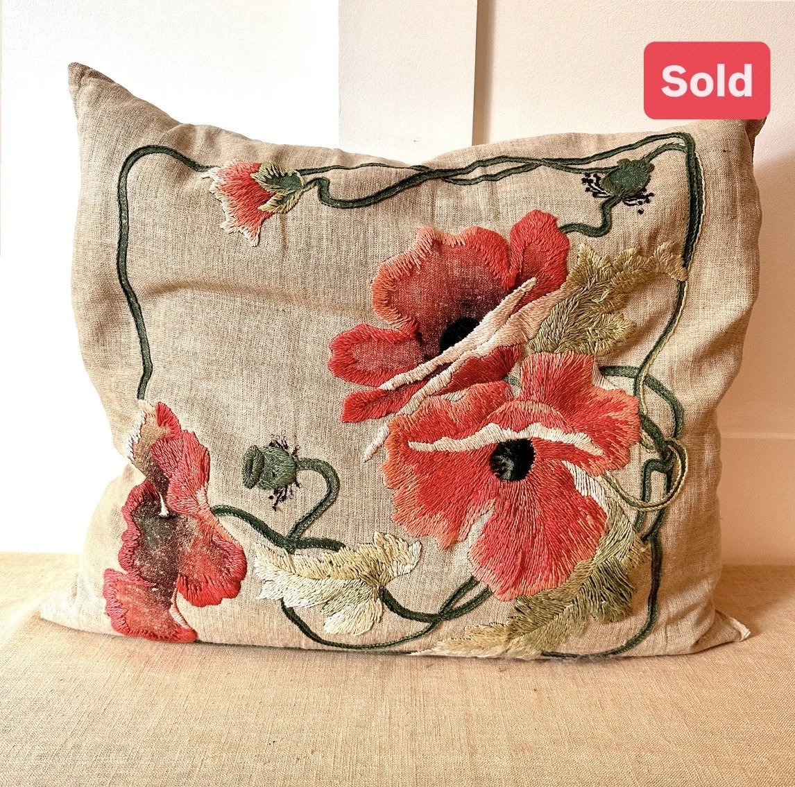 Arts &amp; Crafts Poppy Pillow