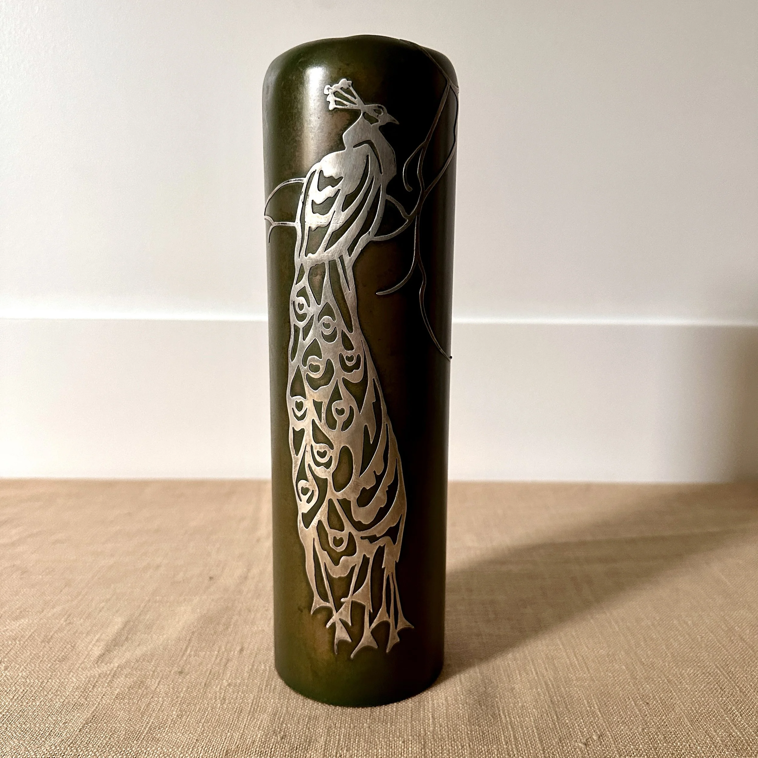 Heintz Peacock Vase