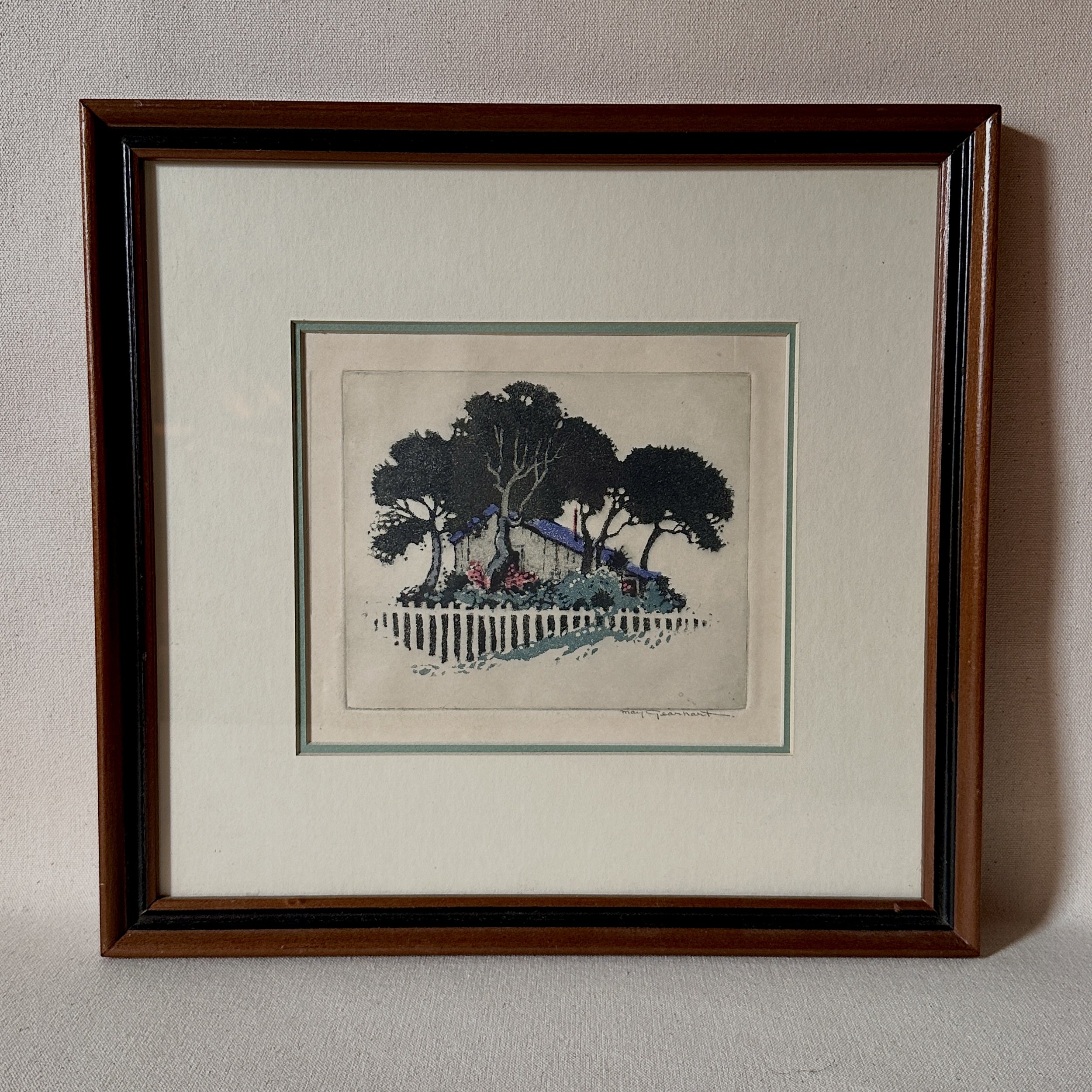 May Gearhart Aquatint Etching 