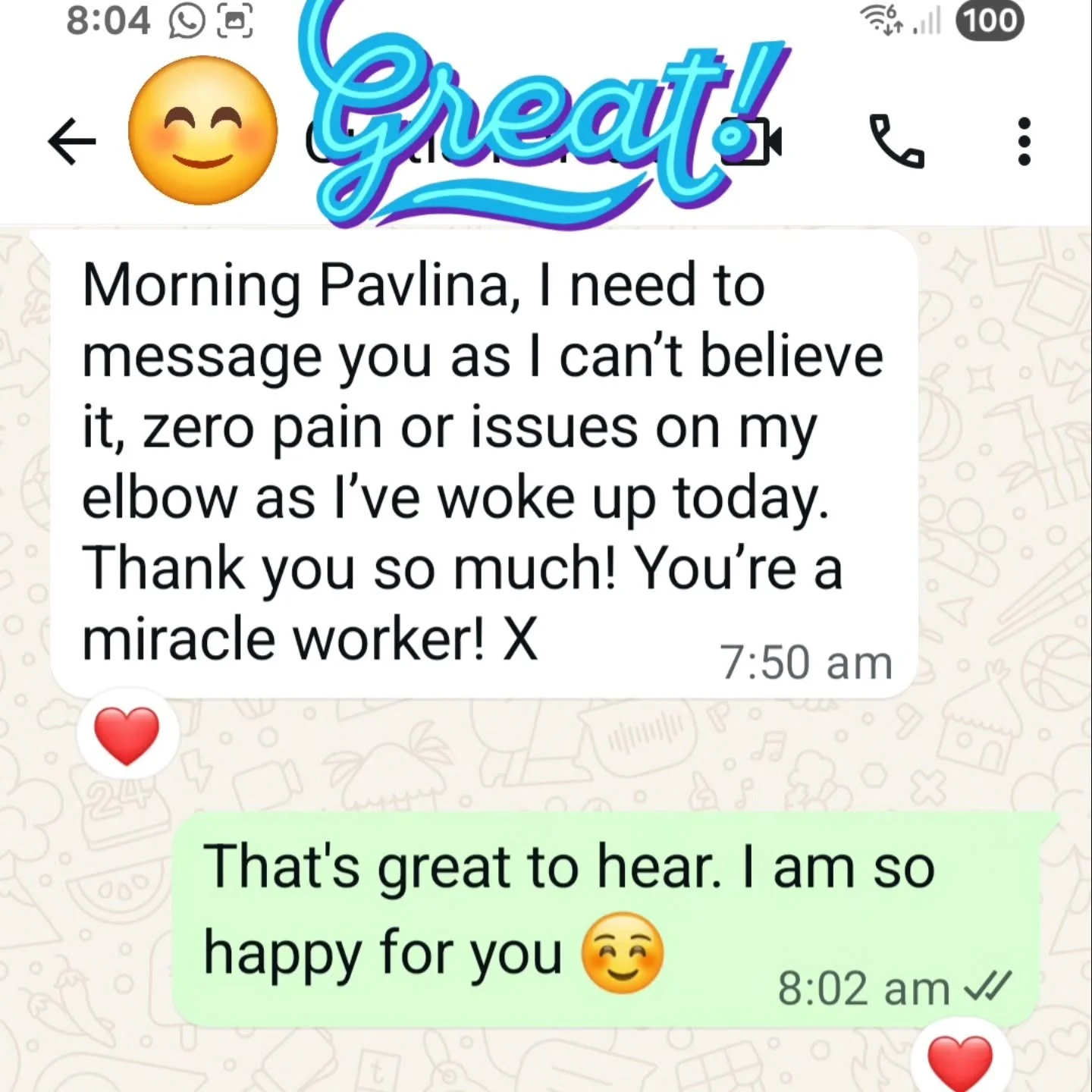 Pain free. What a nice way to start a day. Thank you for letting me know ❤️

#elbowpain #elbowtendonitis
#golferelbow #teniselbow #rts #msk #movementspecialist
#tendinitis #acupunctureworks #acupunctureclinic #s35 #oughtibridge #sheffield