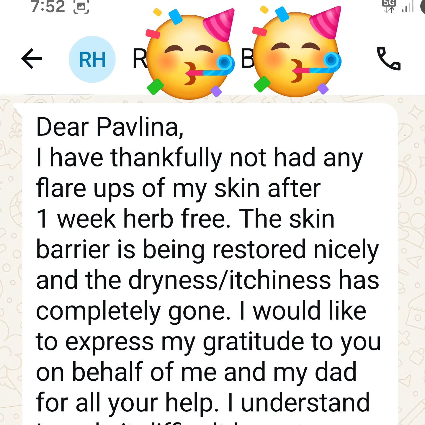 Yet, another full skin recovery with herbal medicine 👏🌿👌
Chinese Herbal Medicine
🌿 skin complaints
🌿 perimenopause support
🌿 post viral/chronic fatigue
🌿 fertility/PCOS support
🌿 aches and pains
🌿 Raynauds/peripheral neuropathy

Here for you