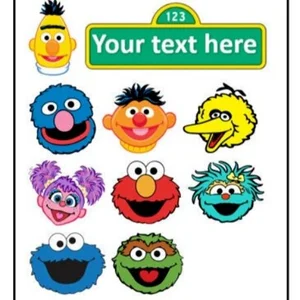 sesame street outline cutout edible image toppers choco house