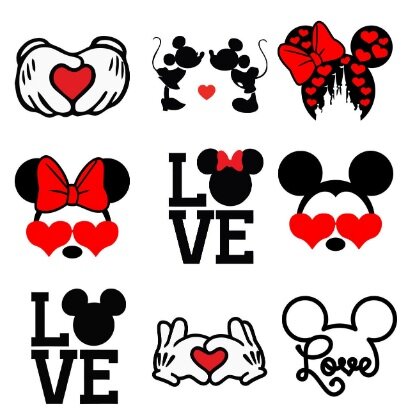 Love Mickey Minnie Mouse Edible Image Toppers — Choco House
