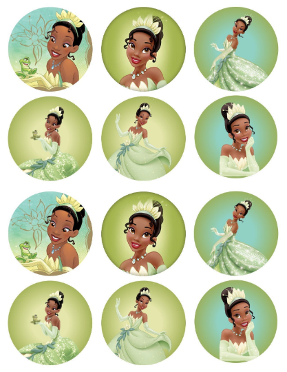 Princess Tiana Edible Image Toppers — Choco House