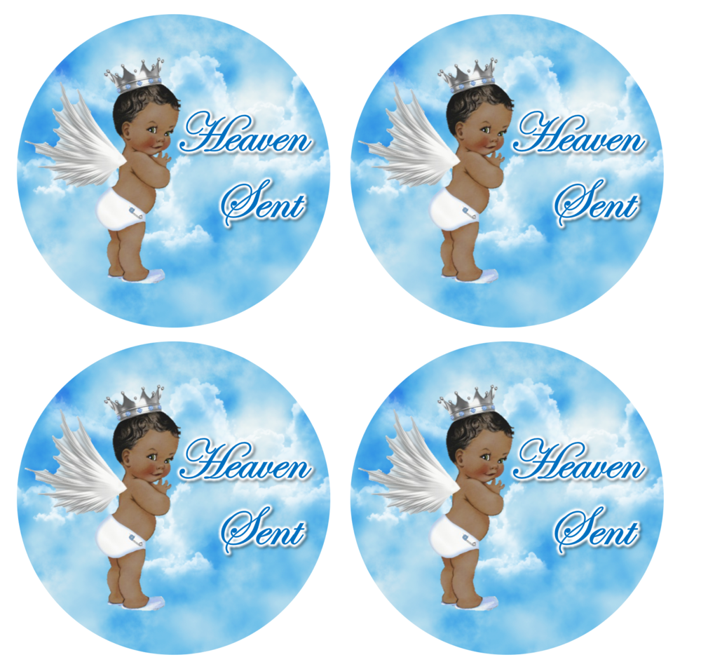 Boy Baby Shower Edible Image Toppers. Edible Round Pre Cut