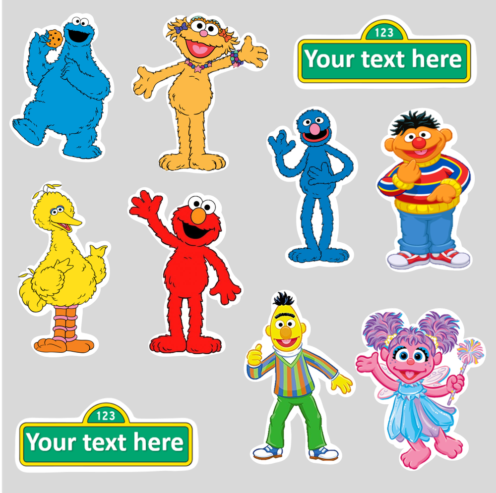 Sesame Street Character Templates
