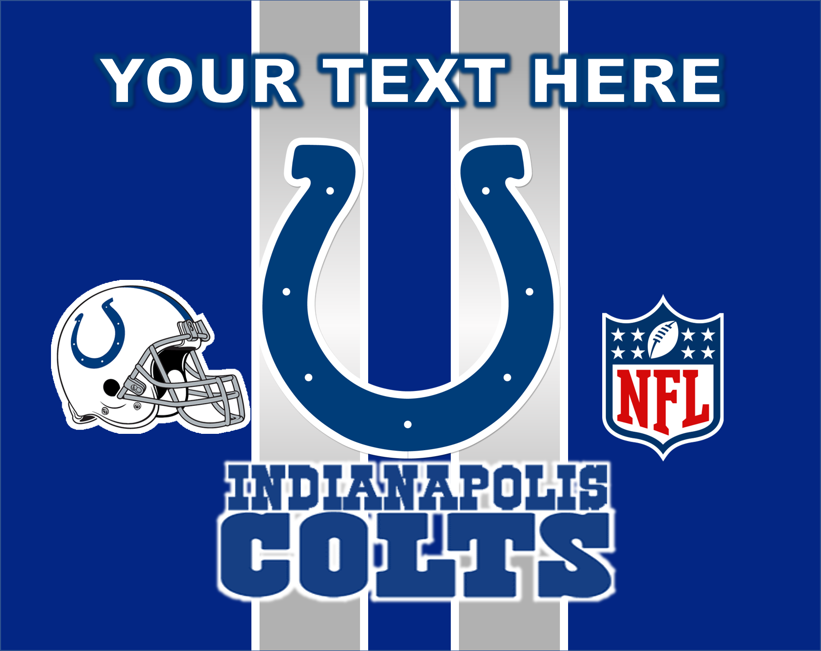 Indianapolis Colts Edible Image Topper for Cake Edible Pre Cut Stickers. 