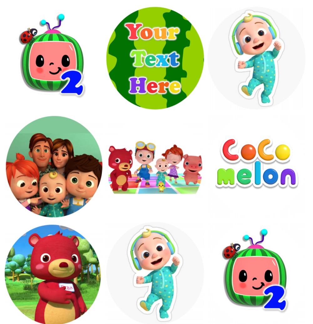 Cocomelon Edible Image Toppers. — Choco House