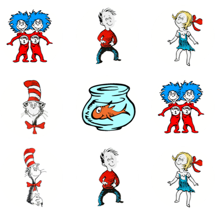 Dr Seuss Cat in the hat Edible Image Toppers — Choco House - Main Image