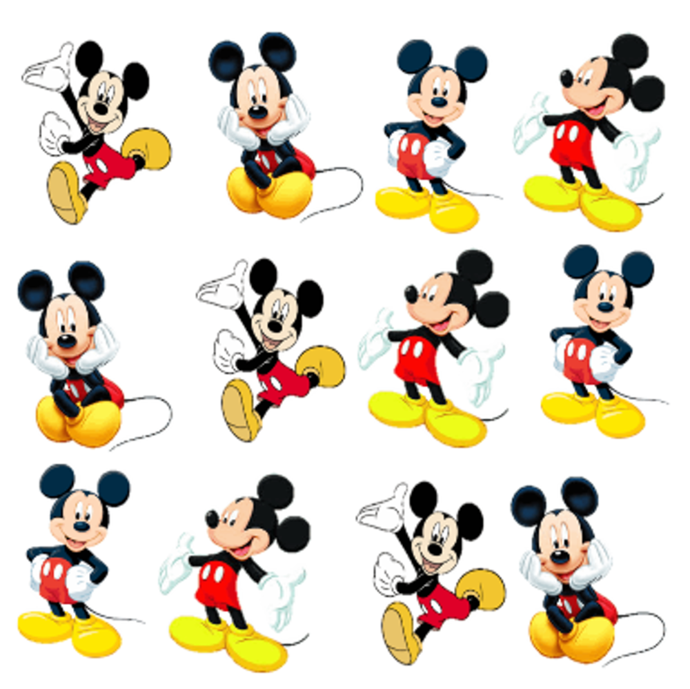 Mickey Mouse Outline Cutout Edible Image Toppers — Choco House