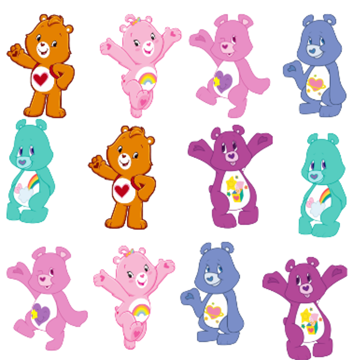 Care Bears Outline Cutout Edible Image Toppers — Choco House