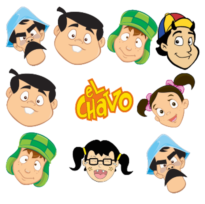 El Chavo del 8 Outline Cutout Edible Image Toppers — Choco House