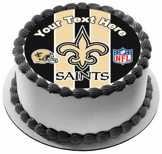 New Orleans Saints Edible Image Cake Topper. — Choco House