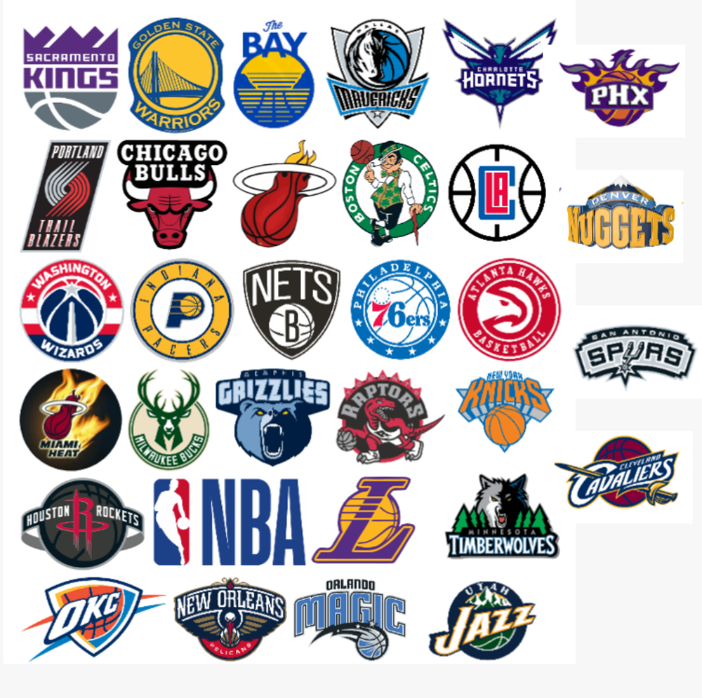 All NBA logos Cutout Edible Image Toppers — Choco House