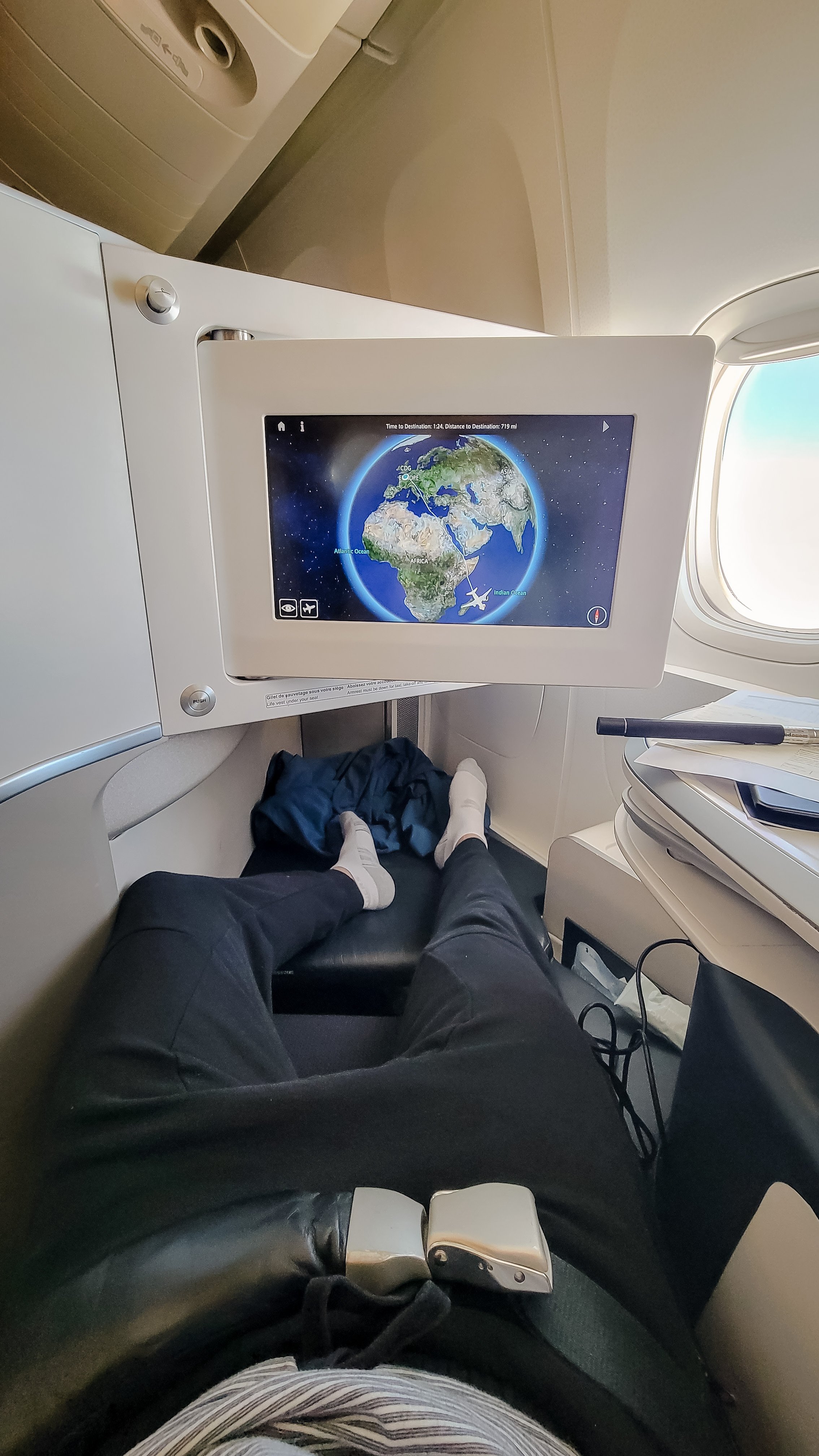 Air France 777 Business Class Review - Paris to Mauritius (Boeing