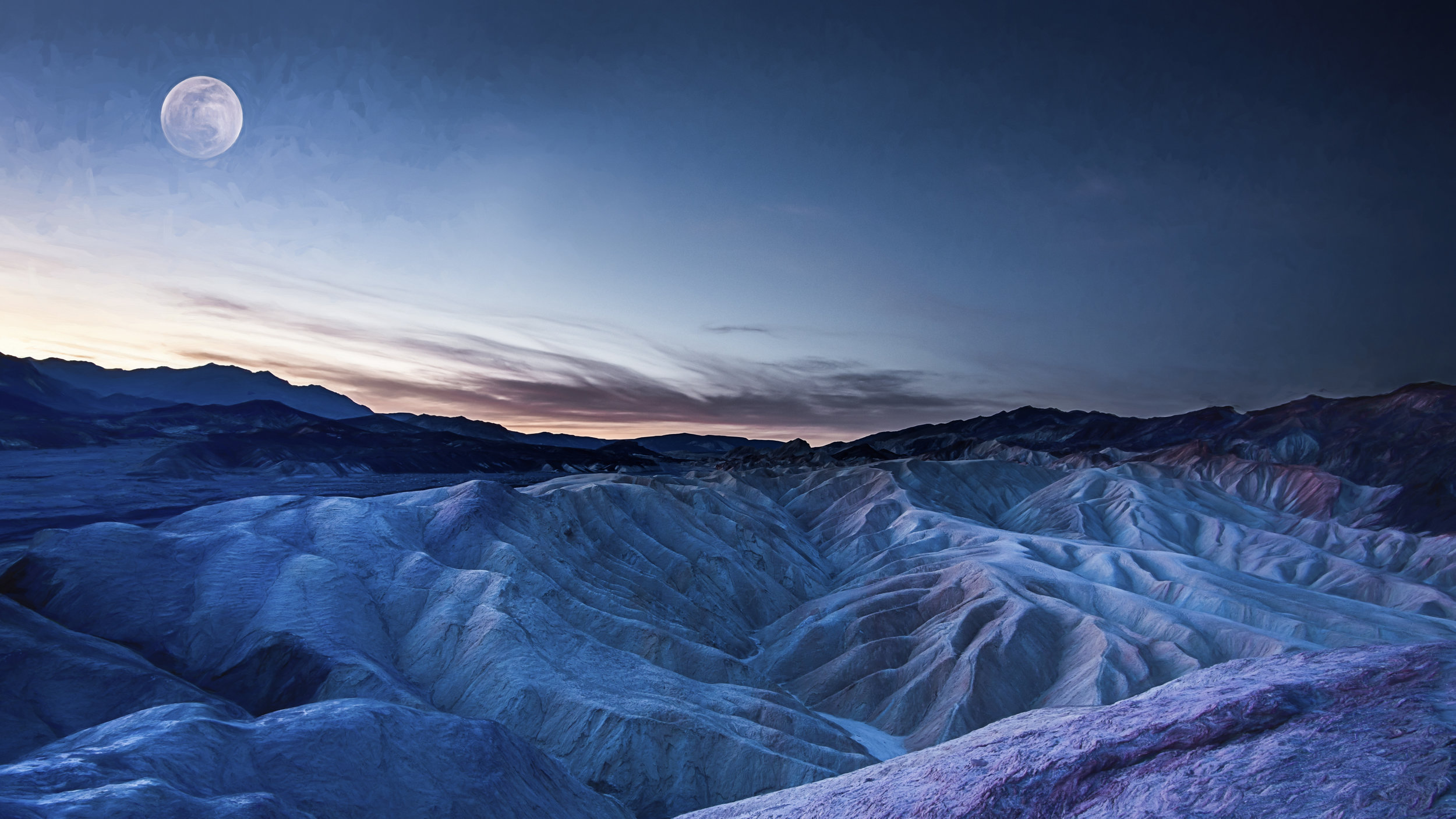 Moon Over Death Valley