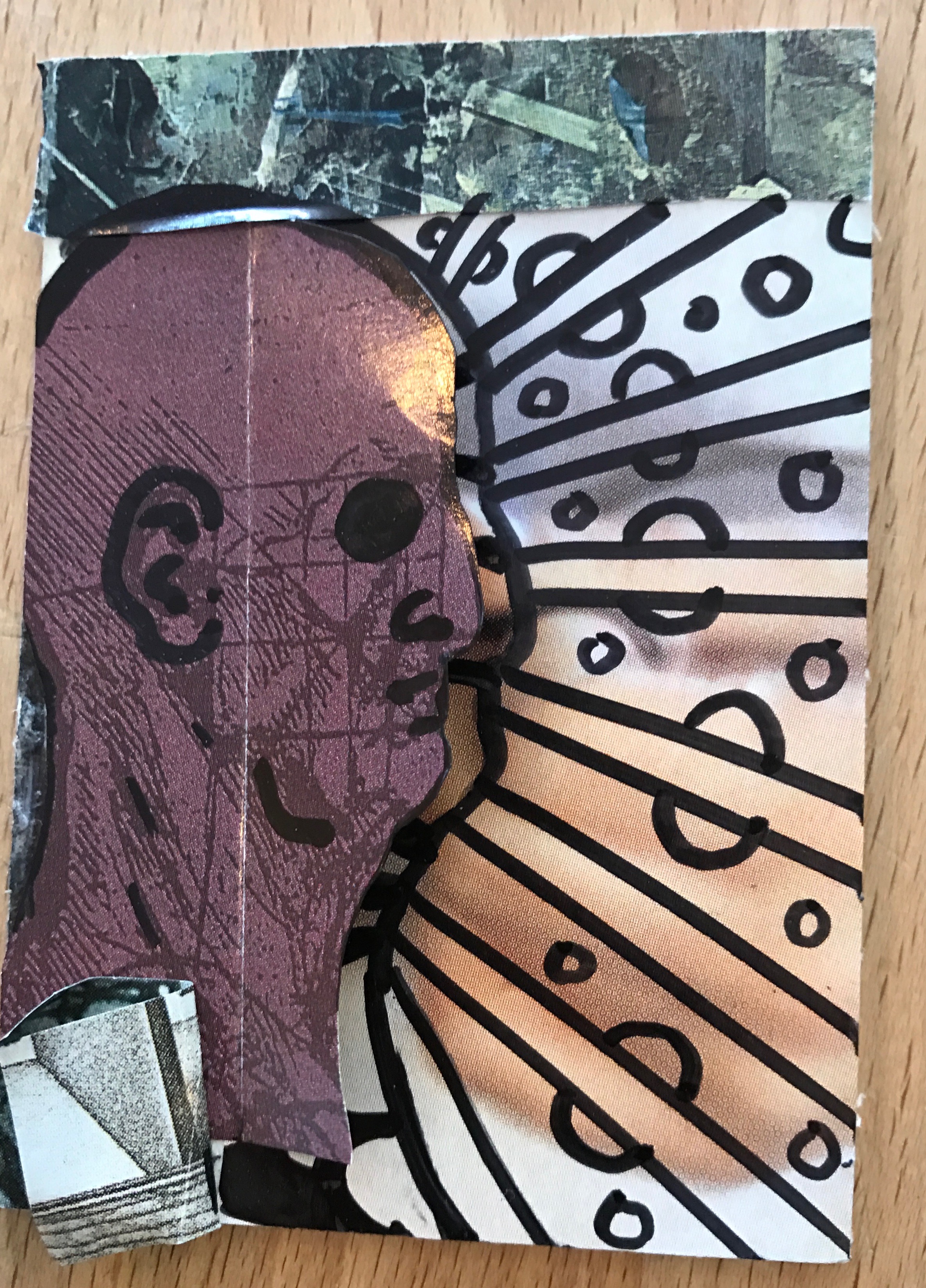 Art card created by an adult at a Thursday night meet-up