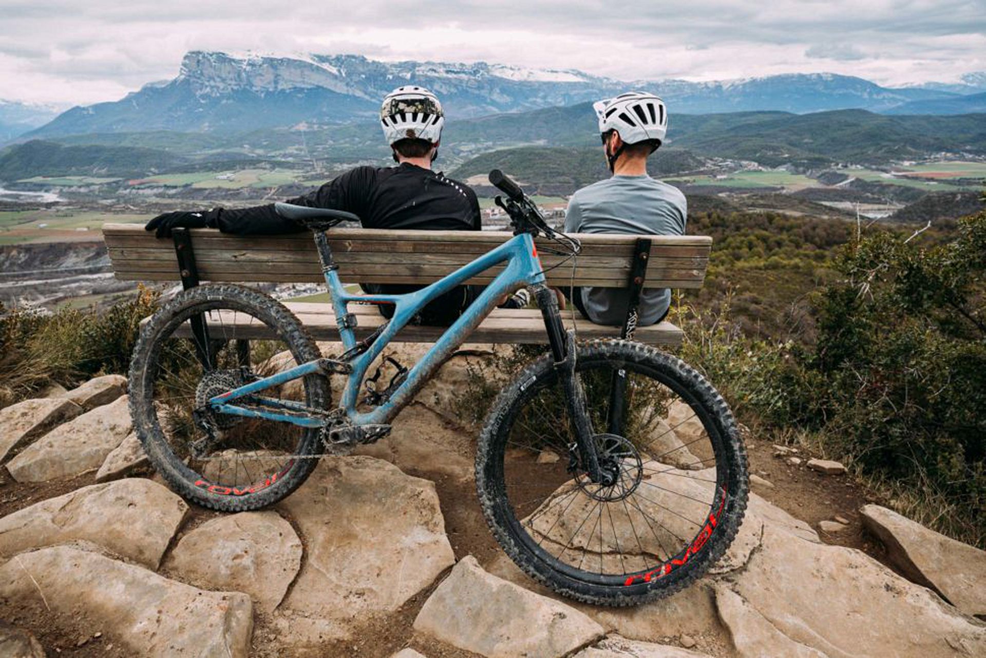 A few hours outside of Barcelona, the Pyrenees foothills became our trail bike playground. Photo by Harookz